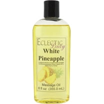 White Pineapple Massage Oil by Eclectic Lady, 8 oz, Sweet Almond Oil and Jojoba Oil