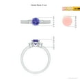 thumbnail image 6 of ANGARA Natural Classic Three Stone Tanzanite and Diamond Ring in 14K White Gold for Women (Size-5mm) | December Birthstone, Birthday, Anniversary, Jewelry Gift for Women | Natural Tanzanite Ring, 6 of 11