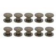 thumbnail image 4 of Flat Head Rivets Stud Fasteners 10Pcs Ledger Nail Screw Brass Slot Pair Lock Knurling Leathercraft Rivets, 4 of 8