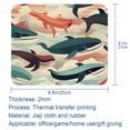 thumbnail image 5 of Whale Printed Gaming Mousepad Desk Pad, Square 8.3x9.8 Inch Non-Slip Rubber Bottom Mouse Mat for Office and Gaming, 5 of 6