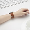 thumbnail image 5 of WFEAGL Leather Strap for Apple Watch Band 42mm 44mm 45mm Brown/Black, 5 of 7