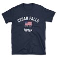 thumbnail image 1 of Cedar Falls Iowa Patriot Men's Cotton T-Shirt, 1 of 1