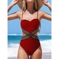 thumbnail image 1 of Maillot de Bain pour Femmes Nouvelle Mode Sexy en Forme de Cœur Croisé une Pièce, 1 of 5