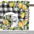 thumbnail image 6 of Lemon Kitchen Curtain Valances for Windows Farmhouse Short Curtains, Black Plaid Check Yellow Fruit Flower Floral Rod Pocket Valance Curtain for Bedroom Cafe Living Room, 6 of 8