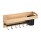 thumbnail image 1 of Estante de pared de cocina con 6 ganchos Perchero Utensilios de cocina Titular Organizador Estantes flotantes para cocina Entrada, 1 of 9
