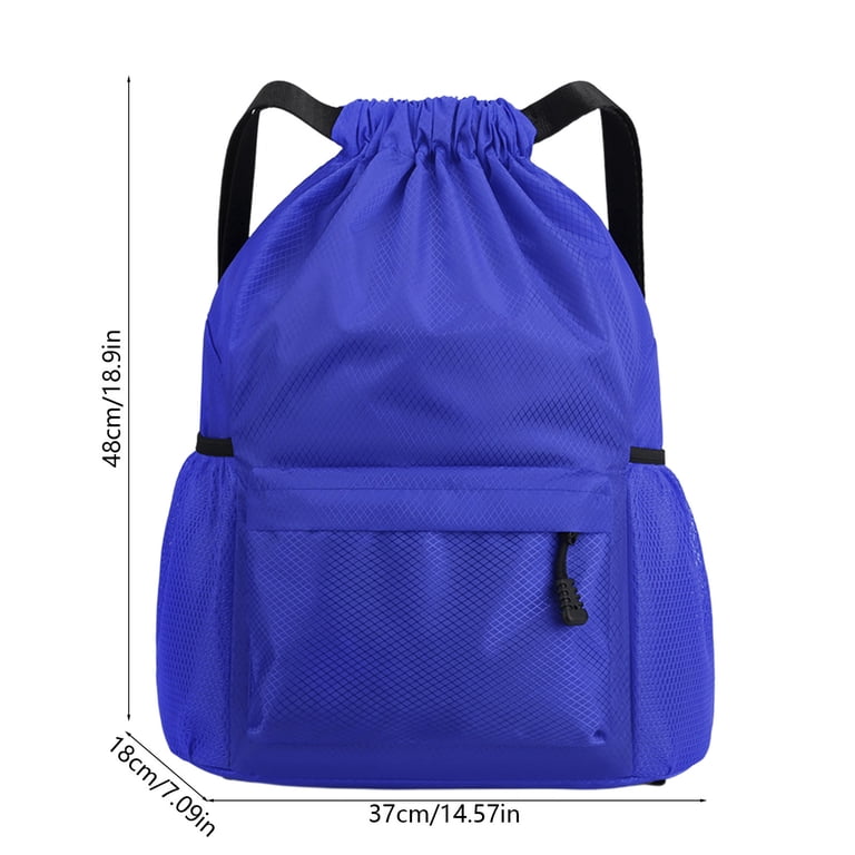 Drawstring Backpack With Wet Pocket | Water Resistant Gym Bag