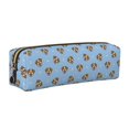 thumbnail image 1 of Fotbe Terrier Estuche para Lápices de Cuero con Estampado, Estuche con Cremallera Resistente, Organizador Compacto y Elegante para Papelería, 1 of 7