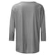 thumbnail image 4 of Blusas Umfun para mujer, cuello redondo liso, manga 3/4, blusa informal versátil, gris XL, 4 of 5