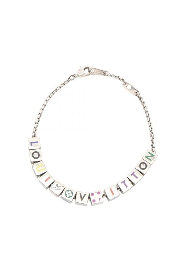 Pre-Owned Louis Vuitton LV Play It Bracelet, Stainless Steel, Women's, Silver,... (Fair)