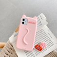 thumbnail image 1 of Funda de silicona con dibujos animados para iphone, carcasa con cola de gato estéreo para modelos 12 mini, 11 pro, X, XR, XS MAX, 6, 6s, 7, 8 Plus zhangmengya LED, 1 of 2