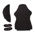 thumbnail image 3 of La silla de juego cubre el estiramiento de spandex con cubiertas de reposabrazos/espalda/cubierta del asiento extraíble Protector de lavable suave Negro, 3 of 8