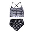 thumbnail image 1 of Set Bragas Cintura Alta Mujer De Moda Vacación Fiestas Stripe XL Baoblaze trajes de baño de las mujeres, 1 of 8