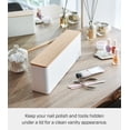 thumbnail image 3 of Yamazaki Home Nail Polish Organizer, White, Plastic, Lid, 3 of 7