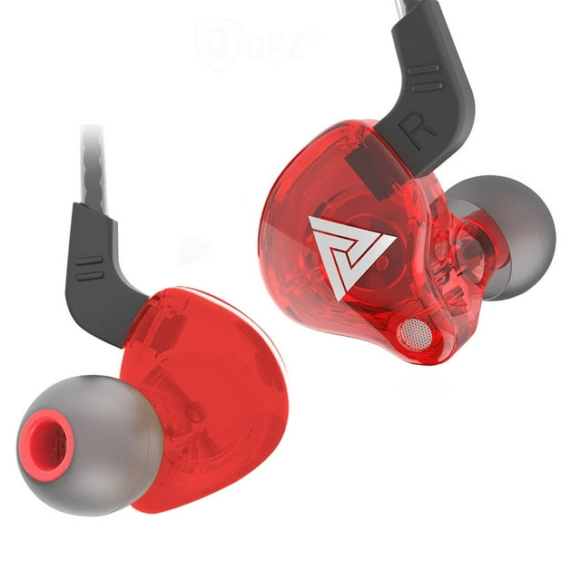 QKZ 1 Pair Wired Earphone 3.5mm In-ear Type Headset Phone Headphone HiFi Sound Earphone for MP3 MP4 Tablet, Red