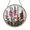 Acrylic 3.5 Inch, variant on Foxglove Bloom Floral Stained Glass Window Hanging, Round Decorative Art Glass Panel Accent