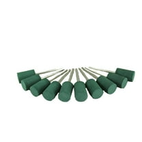 TEMO 10 pc 10 mm (3/8 Inch) Cylinder Rubber Rotary Tool Polishing Burr with 3 mm (1/8 Inch) Shank for Dremel and Compatible