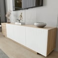 thumbnail image 5 of Nexera Riva Tv Stand for Tvs up to 80", Natural Maple, 5 of 9