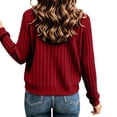 thumbnail image 5 of justHIGH Women's Zip Up Sweaters Jacket Lightweight Casual Knit Long Sleeve Cardigan Trendy Jackets Outerwear Red,XL, 5 of 7