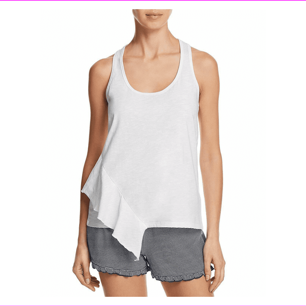 Splendid Splendid Women's Sleeveless Sleep Pajama Tank Top L/White