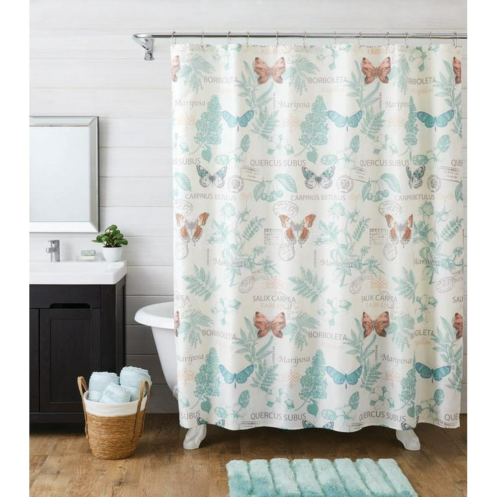 Better Homes & Gardens 14 Piece Botanical Shower Curtain Set Walmart
