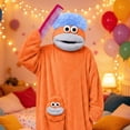 thumbnail image 3 of ZHANGDER Silly Big Mouth Monster Onesie, Cozy Plush Homewear with Comb, 2-10 Years, 3 of 5