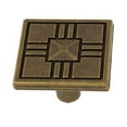 thumbnail image 2 of GlideRite 1-1/4 in. Square Deco Cabinet Knob, Satin Nickel, 2 of 4