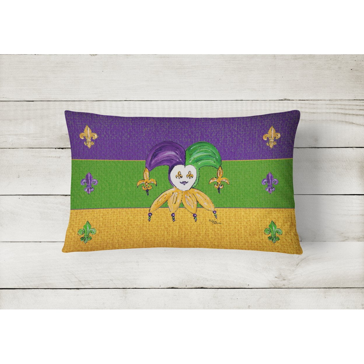 Mardi Gras Canvas Fabric Decorative Pillow