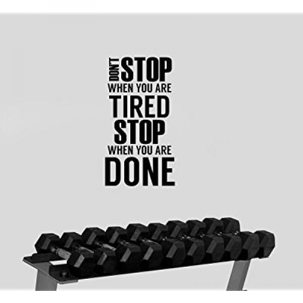 Inspirational Quote Wall Sticker Vinyl Decal Gym Motivational Art