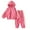 Rose Red, variant on YTDSCS Boys Girls Tracksuit 2PCS Outfits 1-7 Years Autumn Winter Solid Color Padded Zipper Sweatshirt Long Sleeve Tops Bib Jogger Pants Set for Toddler Baby Kids