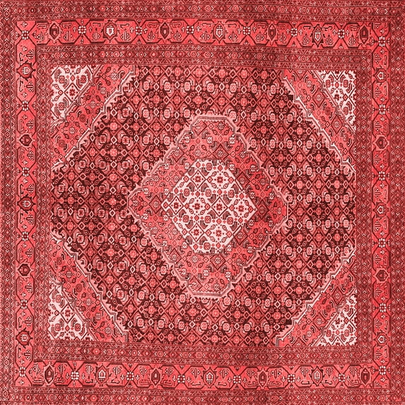 Ahgly Company Indoor Square Persian Red Traditional Area Rugs, 7' Square