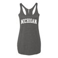 thumbnail image 2 of Wild Bobby State of Michigan College Style Women Tri-Blend Racerback Tank Top, 2 of 6