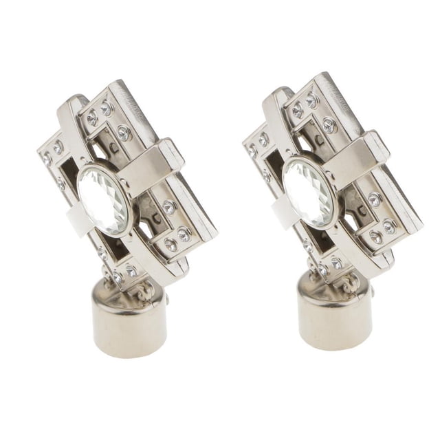Advancent 2xPeacock Tail Window Curtain Pole End Dia.28mm Head Rod Drape Finals Tratamientos de ventanas Plata 12.5x10 cm