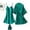*Green, variant on Women’s 2-Piece Satin Set, V Neck Spaghetti Strap Nightgown and Kimono Robe, Silky Sleepwear Black,Women's Plus XXXXL