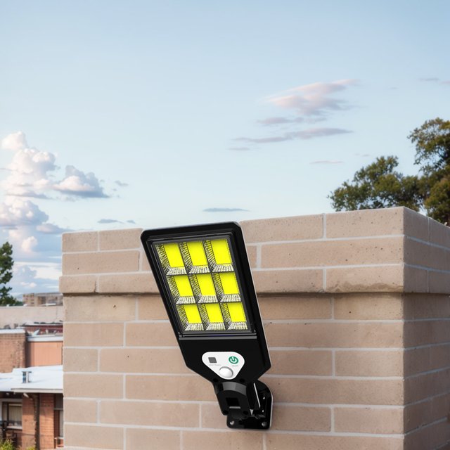 Lámpara LED de jardín con mando a distancia, farola con sensor de movimiento, resistente al agua IP65