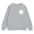 thumbnail image 4 of Gubotare Kids Sweatshirts Girls Girls Casual Long Sleeve Sweatshirt Crew Neck Cute Pullover Relaxed Fit Tops Size 6 (Grey,6 Years), 4 of 4