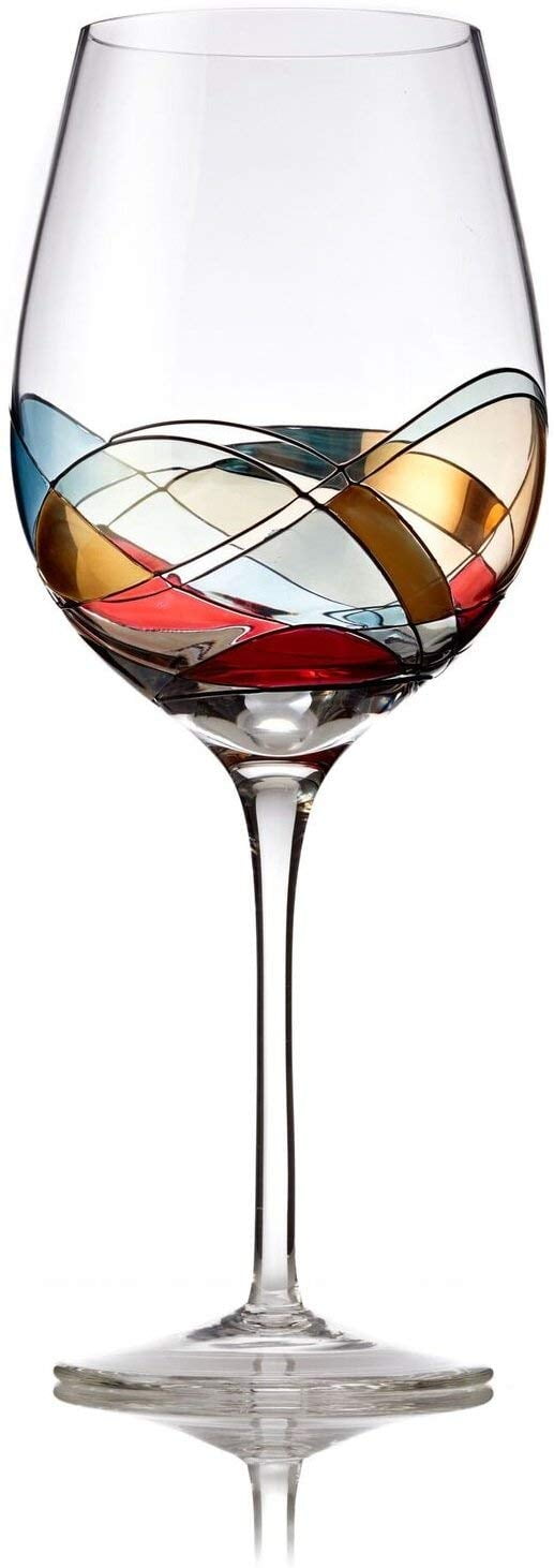 28oz Wine Lover Large Wine Glass 11 H Glassware Gifts Ideas for Women Inspired by The 'Duomo di Milano' Hand Painted Wine Glass Red Wine Glass Drinkware Essentials