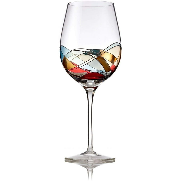 Red Wine Glasses, Hand Painted Wine Glasses, Drinkware Essentials