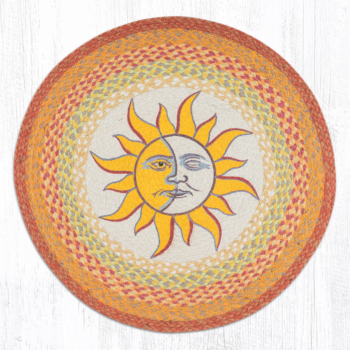 Earth Rugs RP579 Sun & Moon Round Patch 27" x 27"