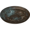 thumbnail image 3 of Ekena Millwork 11 3/4"OD x 1 1/4"P Wakefield Ceiling Medallion (Fits Canopies up to 3 5/8"), Hand-Painted Bronze Blue Patina, 3 of 7