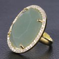 thumbnail image 1 of Opening Adjustable Ring Gold Color Plated Crystal CZ Zircon Rings for Women Men, 1 of 6