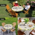 thumbnail image 4 of Lemon Farmhouse Round Tablecloth for 36-44 Inch Tables,Fitted Table Cover with Elastic Edge,Summer Fruit Botanical Beige Burlap Waterproof Outdoor Table Cloth Protector for Patio Garden Dinner Picnic, 4 of 9