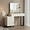 White, variant on Modern Vanity Desk with Mirror and LED Lights, Small Makeup Set with Charging Station & Shelves, Dressing Table with Adjustable Cabinet & 3 Drawers Storage for Bedroom, White