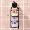 thumbnail image 3 of Kitsch 4-Shelf Plastic Wall Mount Shower Caddy, Black, 1 Count, 3 of 11