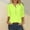 A02153-Mint Green, variant on CALAFEBILA Ladies Tops 3/4 Sleeve Women's Blouses,Women's Fashion Solid Color Blouse Summer Button up Crew Neck Women Tops