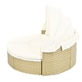 thumbnail image 3 of Outdoor Rattan Daybed | Versatile Canopy and Adjustable Table Function | Weather - Resistant Metal Frame | Five Foam - Filled Pillows, 3 of 7