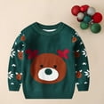thumbnail image 5 of Odeerbi Toddler Boys Girls Christmas Sweater Children's Knit Sweater Jumper Winter Warm 2025 Long Sleeve Christmas Coat Green 12-18 Months, 5 of 5