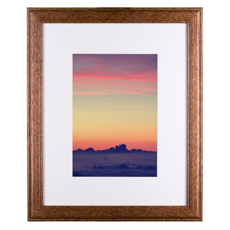 24 X 30 Black Wood - Craig Frames Wiltshire 236, Simple Brown Hardwood Picture Frame with Single White Mat - Displays a 20 x 26 Inch Print with the Mat or 24 x 30 Inch without the Mat