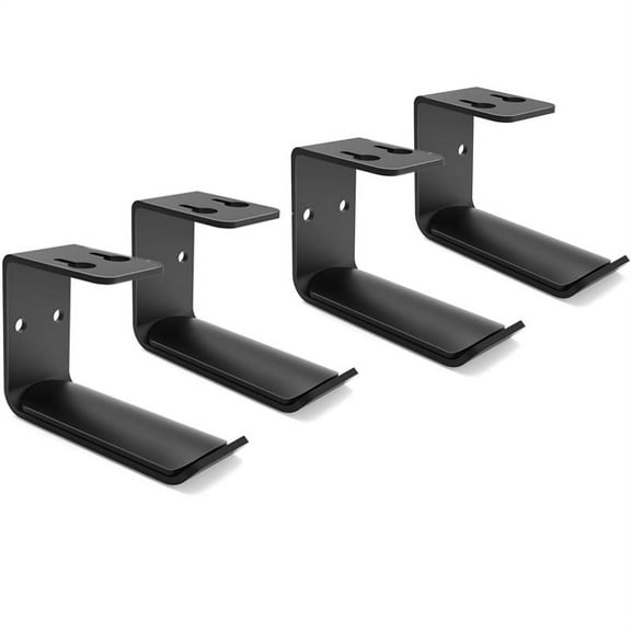 4Pack Headphone Hanger Under Desk Hook Holder Wall Mount, Under Table Design, Universal Fit All Headphones