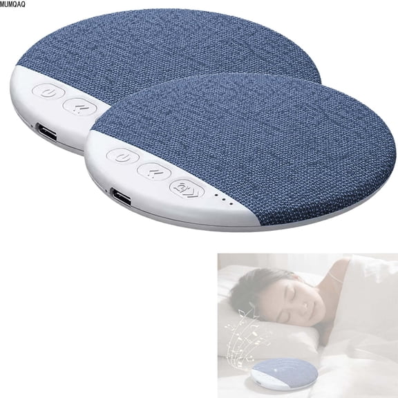 2026 New 2PCS Sleep Pillow Speaker - Under Pillow Speaker Bluetooth for Sleeping with White Noise Timer Wireless Sleep Aid with Stereo Bass Private Sleep Headphones for Adult Kids