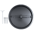 thumbnail image 3 of Fits 12 Inch Neck Air Duct | Steel Butterfly Damper by Handua | For Round Ceiling Air Supply Diffuser with Plastic Key-Handle | Black | Outer Dimension: 13-1/2", 3 of 9